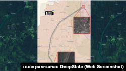 Графика DeepState с использованием спутниковых изображений Sentinel-1, датированными 10 мая 2023 и 6 февраля 2024 года. Иллюстративный коллаж