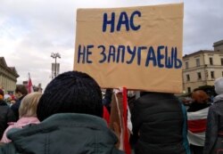 Під час акції протесту в Мінську, 26 жовтня 2020 року