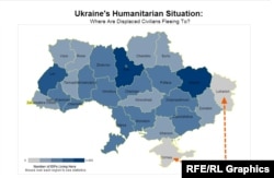 Интерактивная карта перемещенных лиц в Украине