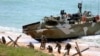 UKRAINE -- Russian troops disembark from a landing boat during drills in Crimea, April 22, 2021