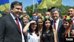 Міхеїл Саакашвілі і Петро Порошенко, Україна, Київ, 8 липня 2015 року 