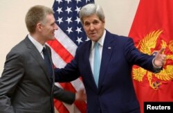 Держсекретар США Джон Керрі і міністр закордонних справ Чорногорії Ігор Луксіч